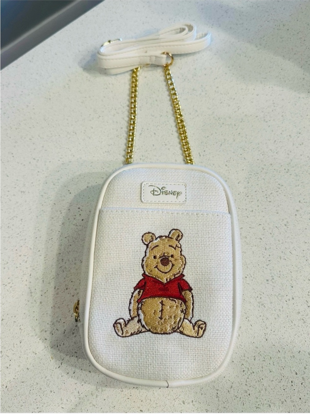 New Disney Winnie the Pooh Crossbody Bag with Gold Chain